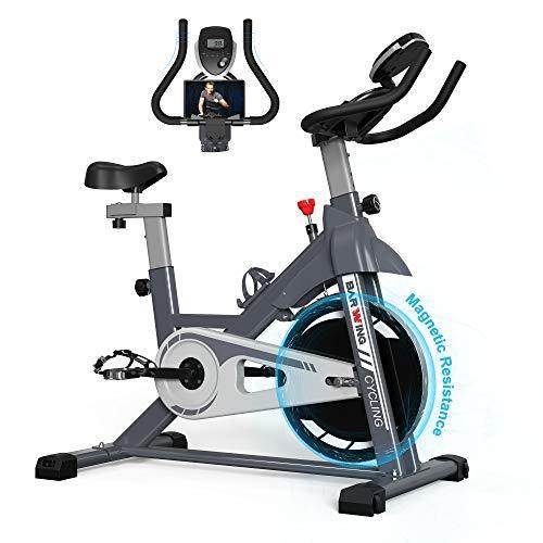 BARWING Magnetic Indoor Cycling Bike Exercise Bike Stationary Workout Bike with Professional Handlebar for Home Use Gray - JOY2ESpree
