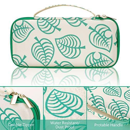 Carrying Case for Nintendo Switch,Travel Carry Cover Hard Shell Storage for Leaf Crossing NS Console and Accessories - JOY2ESpree