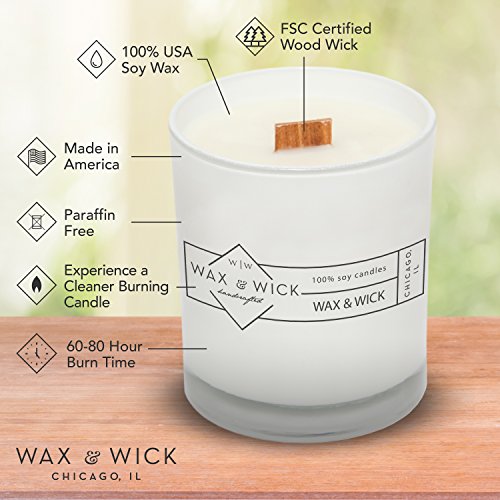 Scented Soy Candle: 100% Pure Soy Wax with Wood Double Wick