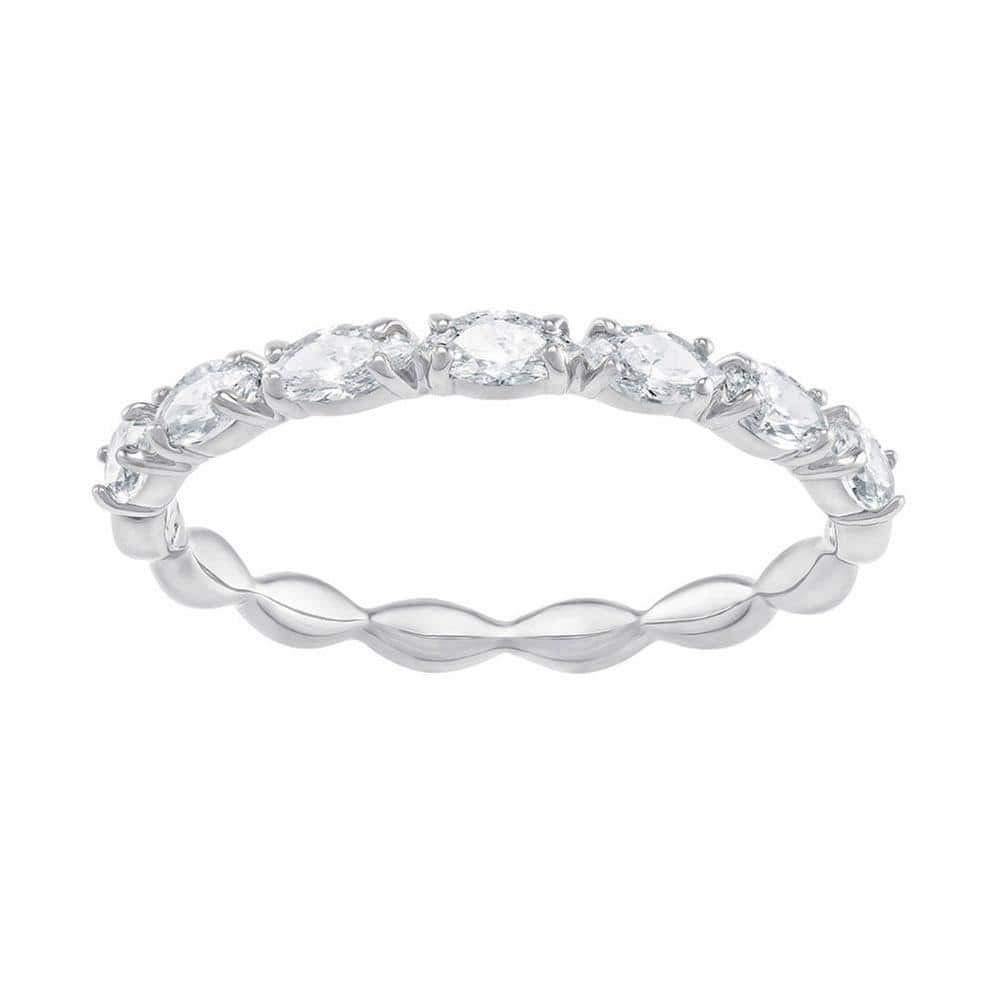 Swarovski Crystal Vittore Marquise Rhodium Plated Stackable Ring - Size 6.5 - JOY2ESpree