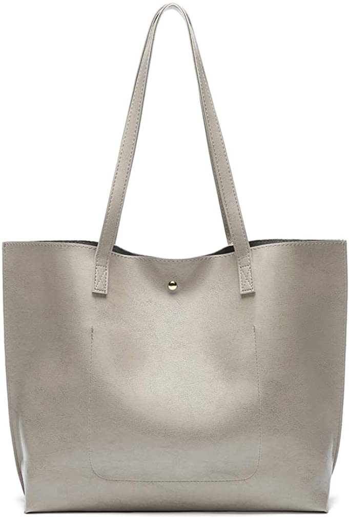 Women's Soft Faux Leather Tote Shoulder Bag from Dreubea, Big Capacity Tassel Handbag