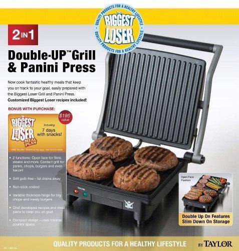 Biggest Loser AG-1300-BL 2-in-1 Double-Up Grill and Panini Press - JOY2ESpree