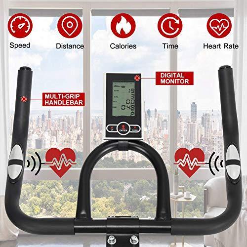 ER KANG Exercise Bike, Indoor Cycling Bike, Digital LCD Monitor Upgraded Version - JOY2ESpree