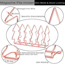 
                        
                          Load image into Gallery viewer, File Sorter Organizer 5 Section Iron Wire Book Ends Magazine Holder Rack Desktop Book Stand to Storage Mail,Paper,Document,Folder,Record - JOY2ESpree
                        
                      