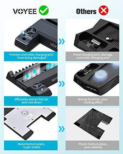 VOYEE Vertical Stand with Suction Cooling System/Dual Controller Charger Station/11 Game Slots Compatible - JOY2ESpree