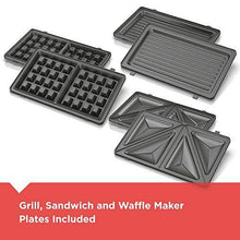 
                        
                          Cargar imagen en el visor de la galería, Black+Decker 3-in-1 WM2000SD 3-in-1 Waffle, Grill &amp; Sandwich Maker, Compact Design, Black/Silver - JOY2ESpree
                        
                      