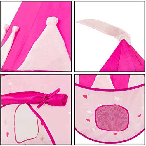 Foxprint Princess Castle Play Tent With Glow In The Dark Stars