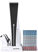 
                        
                          गैलरी व्यूवर में इमेज लोड करें, Vertical Stand for Playstation 5 with Cooling Fan Charging Station for PS5 Digital/CD-ROM Edition Console - JOY2ESpree
                        
                      