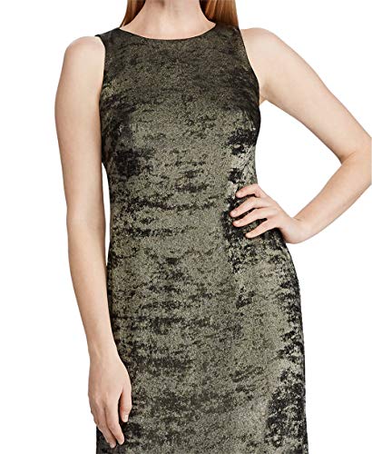 LAUREN RALPH LAUREN Womens Deming Metallic Maxi Evening Dress