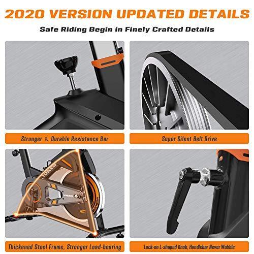 YOSUDA Indoor Cycling Bike Stationary - Exercise Bike for Home Gym with Comfortable Seat Cushion, Silent Belt Drive, iPad Holder - JOY2ESpree