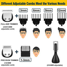 
                        
                          画像をギャラリービューアに読み込む, SURKER Beard Trimmer for Men Hair Clippers Body Mustache Nose Hair Groomer Cordless Precision Trimmer 6 in 1 Grooming Kit Waterproof USB Rechargeable
                        
                      