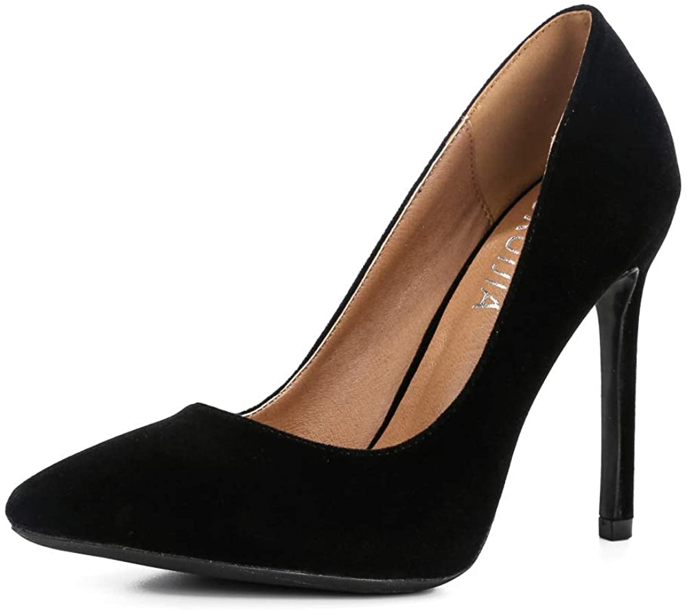 LIURUIJIA Womens Stiletto Pumps Pointed Toe High Heel Slip On Wedding Party Office Shoes 666