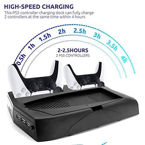 Stand with Cooling Fan and Dual Controller Charger for PS5 - JOY2ESpree
