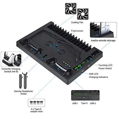 OFUN PS5 Console PlayStation 5 Charging Stand with 2 Cooling Fan - JOY2ESpree