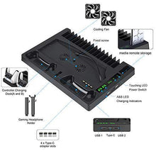 
                        
                          Load image into Gallery viewer, OFUN PS5 Console PlayStation 5 Charging Stand with 2 Cooling Fan - JOY2ESpree
                        
                      