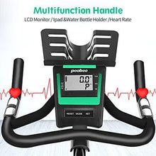 
                        
                          Cargar imagen en el visor de la galería, Pooboo Indoor Cycling Bike Belt Drive Exercise Bike Stationary with Comfortable Seat Cushion, Tablet Holder and LCD Monitor for Home Workout - JOY2ESpree
                        
                      