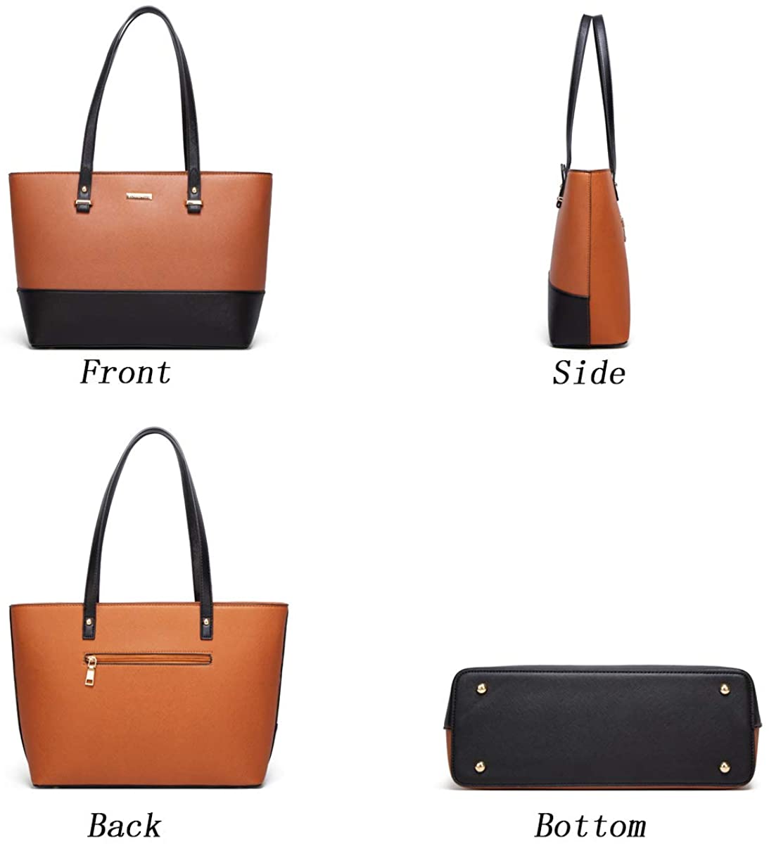 Women Fashion Handbags Wallet Tote Bag Shoulder Bag Top Handle Satchel Purse Set 4pcs