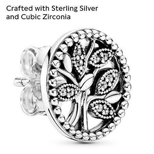 Pandora Jewelry Sparkling Family Tree Stud Cubic Zirconia Earrings in Sterling Silver - JOY2ESpree