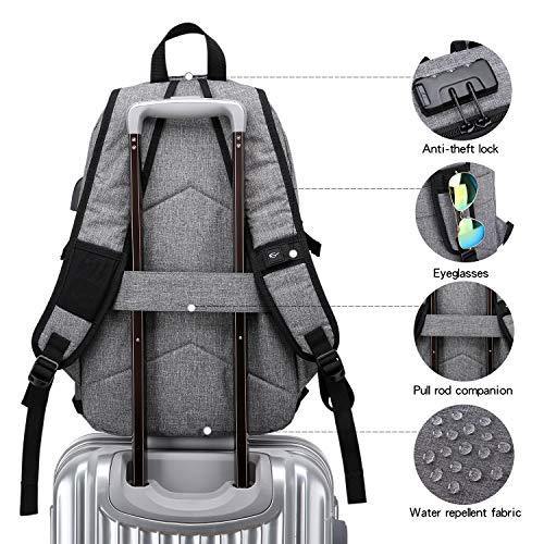 Laptop Backpack,Business Travel Anti Theft Backpack for Men Women with USB Charging Port - JOY2ESpree