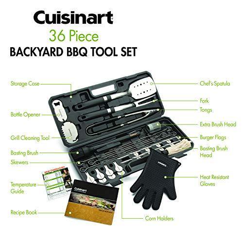 Cuisinart CGS-8036 Grill, BBQ Tool Set, 36-Piece - JOY2ESpree