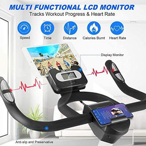 ANCHEER Indoor Cycling Bike, Stationary Exercise Bike with Heart Rate Monitor - JOY2ESpree