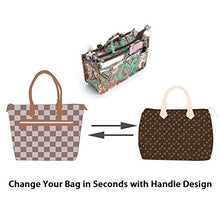 
                        
                          Load image into Gallery viewer, BTSKY New Printing Handbag Organizers Inside Purse Insert-High Capacity 13 Pockets Bag Tote Organizer with Handle Peacock Flower
                        
                      