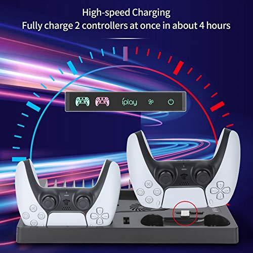 WiseZen PS5 Vertical Stand, Cooling Fan for PS5 & PS5 Digital Edition Console - JOY2ESpree