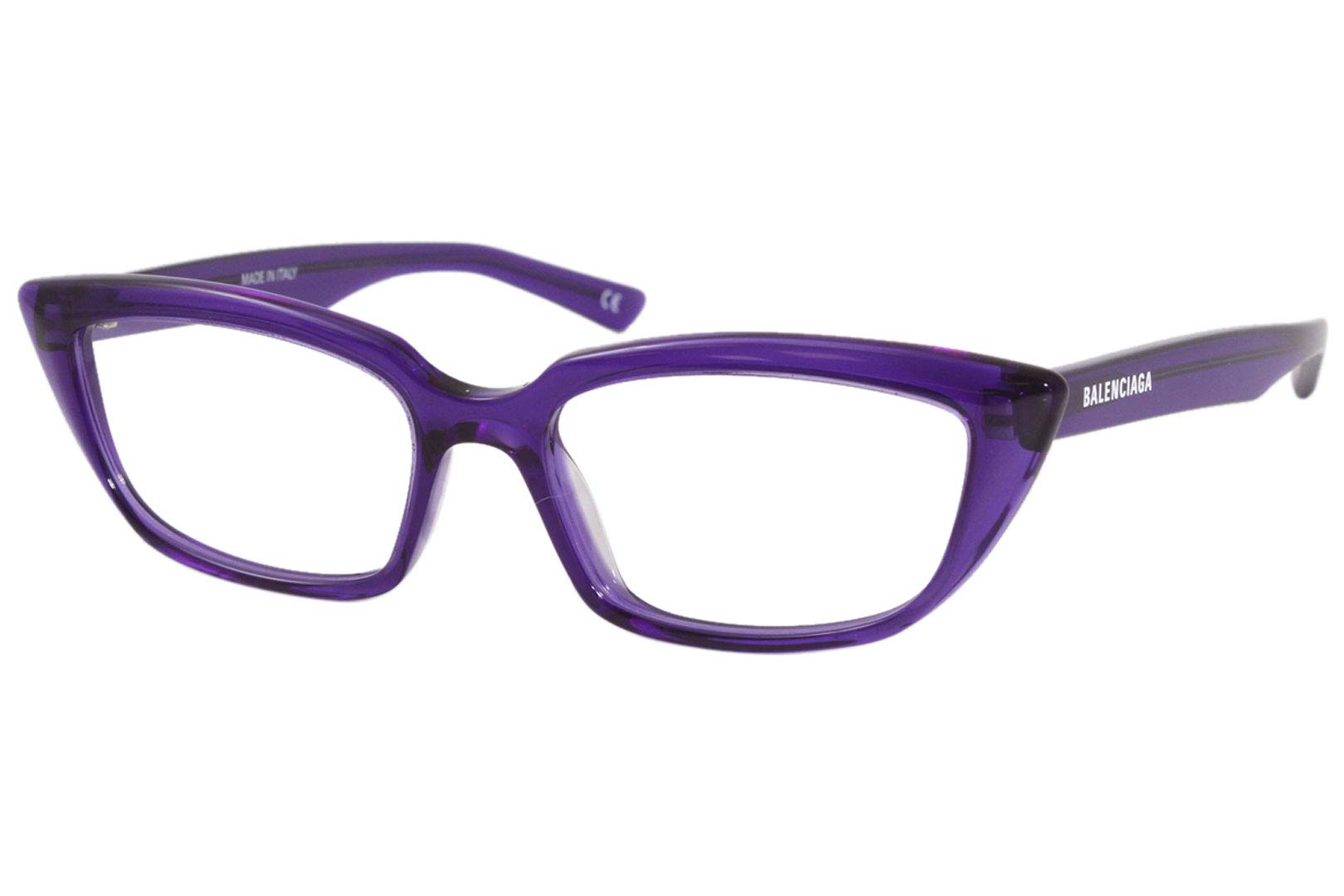 Balenciaga Everyday BB0063O 003 Eyeglasses Women's Violet Optical Frame 52mm
