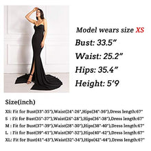 
                        
                          Muat gambar ke penampil Galeri, Formal Strapless Evening Dress Long Prom Gown Front Split Full Length Wedding Maxi Dress
                        
                      