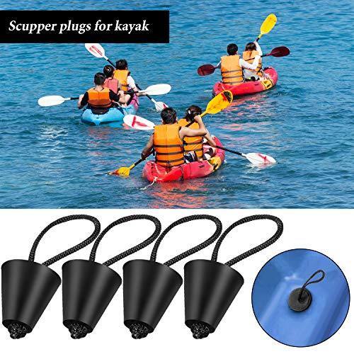 12 Packs Universal Kayak Scupper Plug Kit for Native Kayaks Hobie Kayaks Wilderness Systems Kayaks Perception Kayaks and More