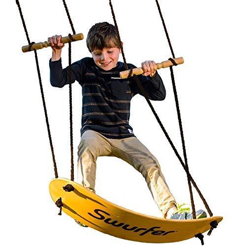 Swurfer - the Original Stand Up Surfing Swing - Curved Maple Wood Board To Easily Surf The Air
