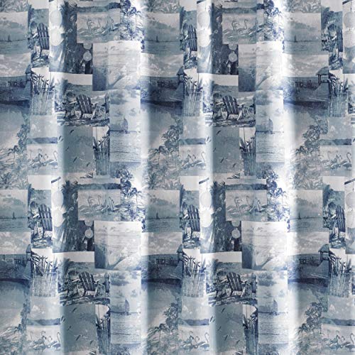 Tommy Bahama Wish You were Here Shower Curtain, 72 x 72, Blue