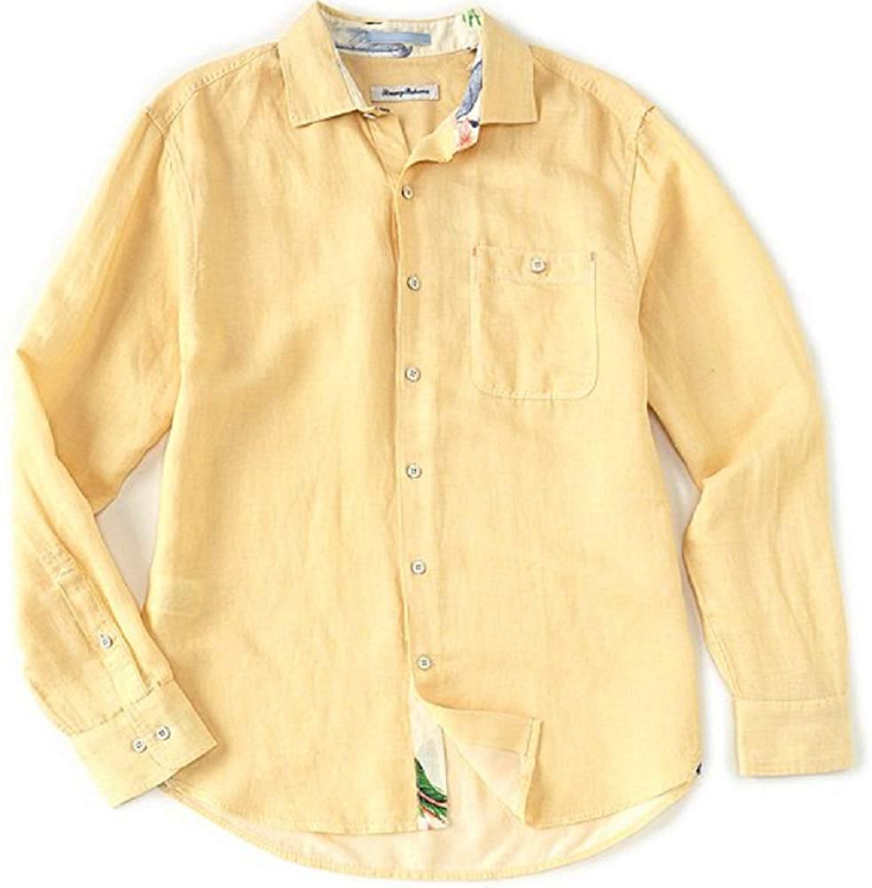 Tommy Bahama Long Sleeve Line in The Sand Linen Blend Camp Shirt