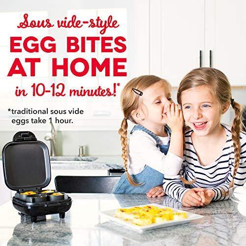 Dash DBBM450GBAQ08 Deluxe Sous Vide Style Egg Bite Maker with Silicone Molds for Breakfast Sandwiches