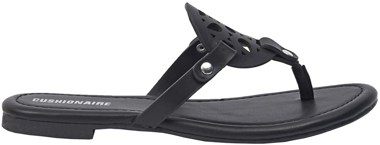 CUSHIONAIRE Women's Cameron Flat Sandal with +Comfort