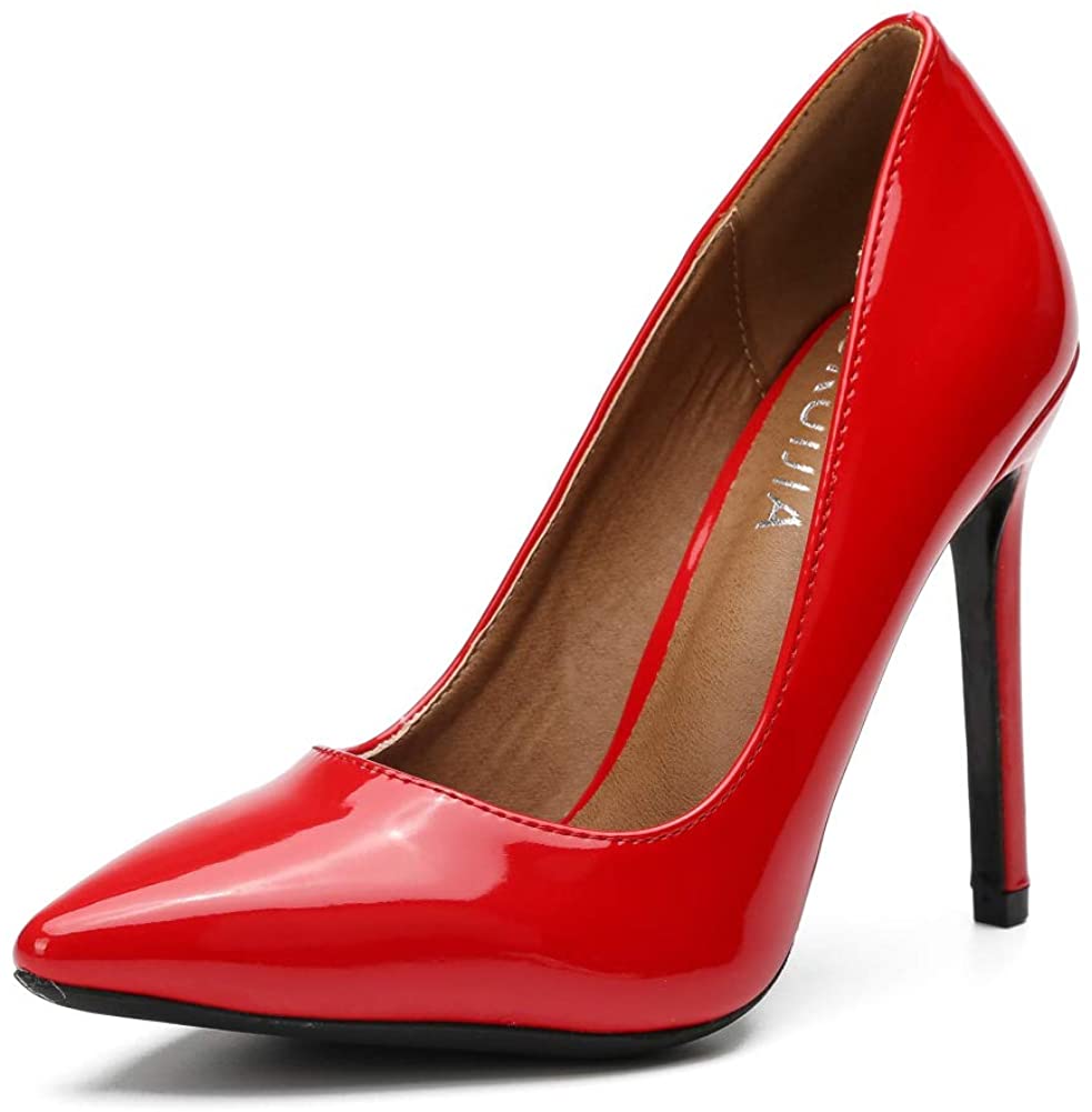 LIURUIJIA Womens Stiletto Pumps Pointed Toe High Heel Slip On Wedding Party Office Shoes 666