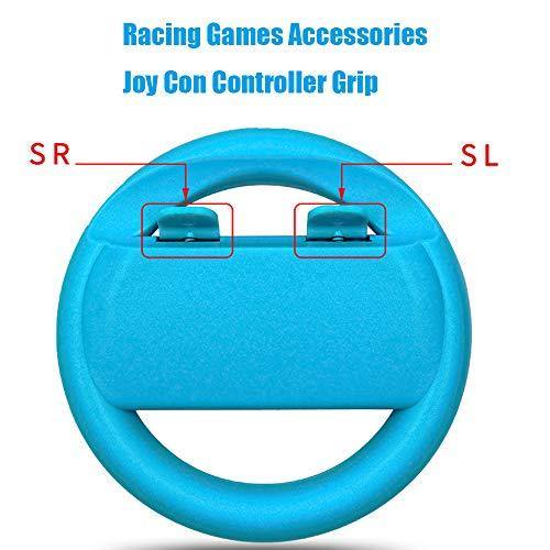 2 Pack Racing Steering Wheel Games Steering Wheels, Compatible for Nintendo Switch Joy Con Mario Kart - JOY2ESpree