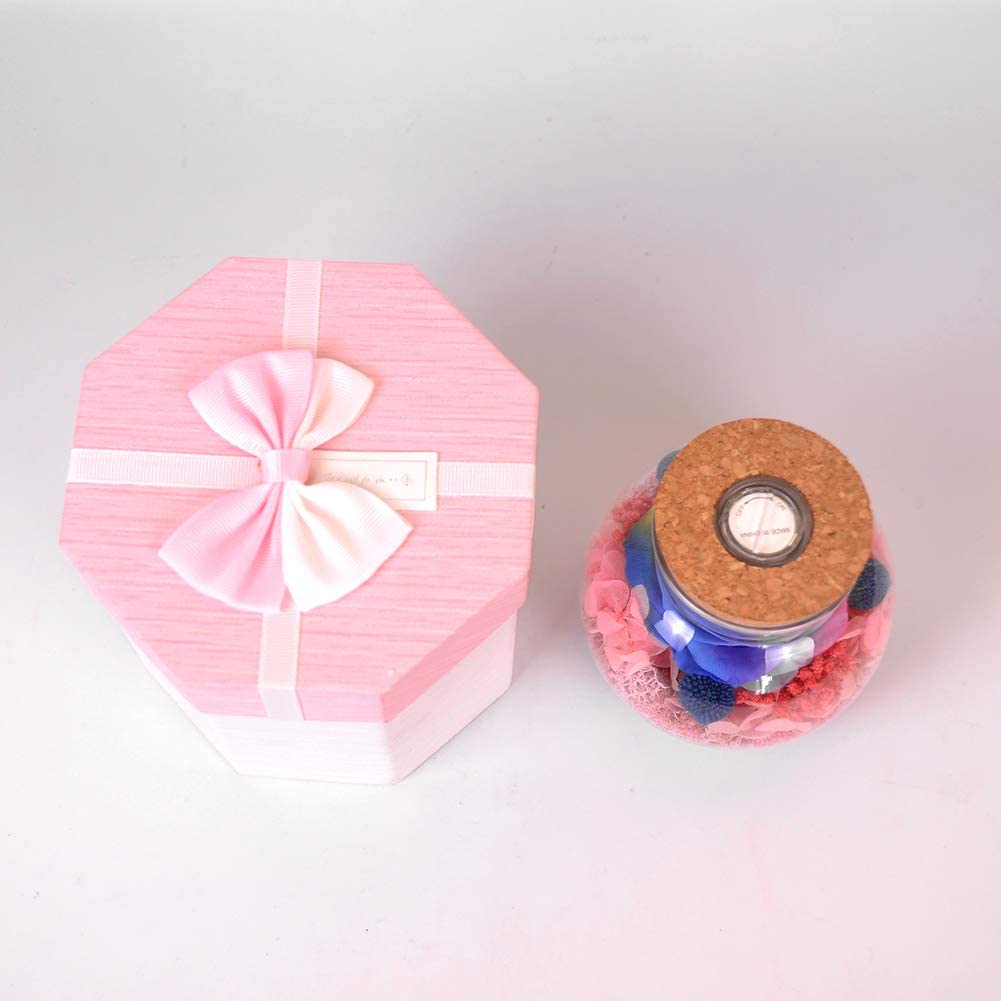 Forever Red Rose, Preserved Eternal Real Flower Present Gorgeous Led Mood Light