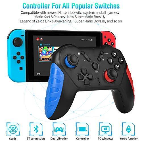 Wireless Controller for Nintendo Switch, Switch pro Controller with 6-Axis Gyro - JOY2ESpree