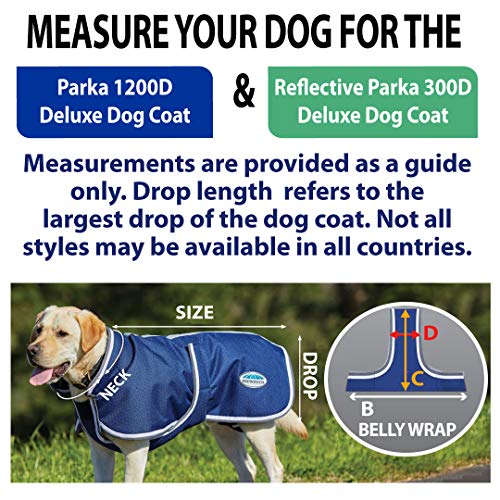 Weatherbeeta Parka 1200D Deluxe Dog Coat (20", Navy/Grey/White)