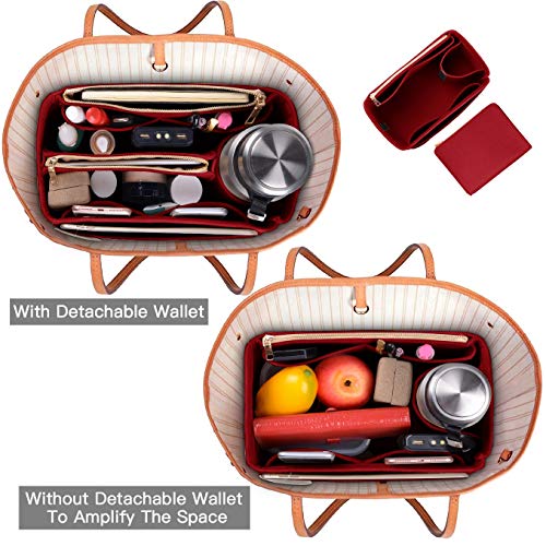 Purse Organizer, Felt Bag Organizer Insert Purse Organizer For LV Speedy, Neverfull, Tote, Handbag,Shaper 3 Sizes