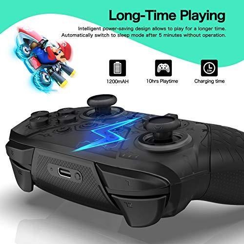 YCCTEAM Wireless Pro Controller Gamepad Compatible with Switch Support Amibo, Wakeup, Screenshot and Vibration Functions - JOY2ESpree