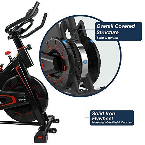TOLEAD Spin Bike Exercise Bike for Home Workout, Indoor Cycling Bike for Cardio Exercise, Stationary Bike Belt Drive with Heavy Duty Flywheel - JOY2ESpree