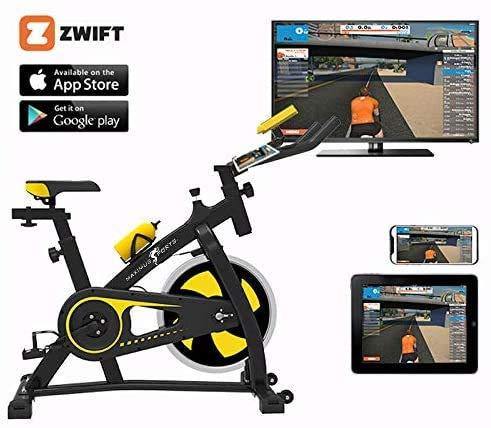 Maximus Sports Bluetooth Indoor Cycling Exercise Bike Stationary Studio Cycles Aerobic Training Fitness Cardio - JOY2ESpree