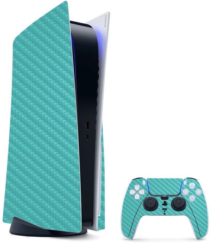 MightySkins Carbon Fiber Skin Compatible with PS5 / Playstation 5 Digital Edition Bundle - JOY2ESpree