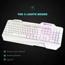 
                        
                          画像をギャラリービューアに読み込む, havit Keyboard Rainbow Backlit Wired Gaming Keyboard Mouse Combo, LED 104 Keys USB Ergonomic Wrist Rest Keyboard, 4800 DPI Mouse for PC Gamer (White) - JOY2ESpree
                        
                      