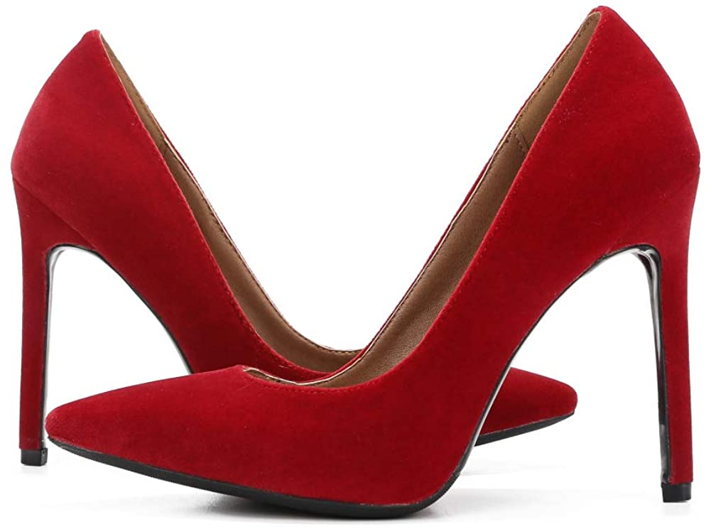 LIURUIJIA Womens Stiletto Pumps Pointed Toe High Heel Slip On Wedding Party Office Shoes 666