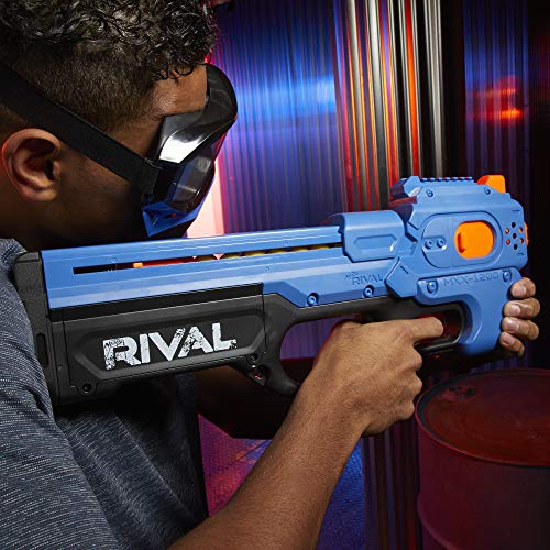 NERF Rival Charger MXX-1200 Motorized Blaster -- 12-Round Capacity, 100 FPS Velocity -- Includes 24 Official Rival Rounds -- Team Blue