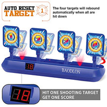
                        
                          गैलरी व्यूवर में इमेज लोड करें, BAODLON Digital Shooting Targets with Foam Dart Toy Gun, Electronic Scoring Auto Reset 4 Targets Toys, Fun Toys for Age of 5, 6, 7, 8, 9, 10+ Years Old Kids, Boys &amp; Girls, Compatible with Nerf Toys
                        
                      