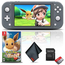 
                        
                          गैलरी व्यूवर में इमेज लोड करें, Nintendo Switch Lite (Gray) Gaming Console Bundle with Pokemon: Let's Go Eevee Game, 64GB Memory Card, and Cleaning Cloth - JOY2ESpree
                        
                      